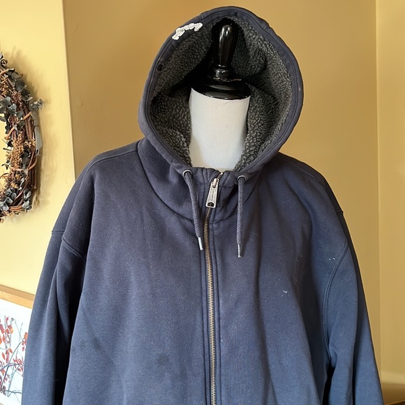 CARHARTT Size 3X RainDefernder Thrashed Paint-Splotch Zipper Down Casual Hoodie - Picture 9 of 16